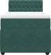 vidaXL Łóżko kontynentalne z materacem, zielone, aksamit, 90x190 cm 6