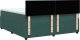 vidaXL Łóżko kontynentalne z materacem, ciemnozielone, 180x200 cm 8