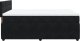 vidaXL Łóżko kontynentalne z materacem, czarne, 140x200 cm, aksamit 7