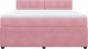vidaXL Łóżko kontynentalne z materacem, różowe, 180x200 cm, aksamit 6