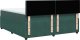 vidaXL Łóżko kontynentalne z materacem, ciemnozielone, 180x200 cm 8