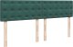 vidaXL Łóżko kontynentalne z materacem, ciemnozielone, 180x200 cm 9