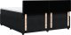 vidaXL Łóżko kontynentalne z materacem, czarne, 180x200 cm, aksamit 8