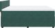 vidaXL Łóżko kontynentalne z materacem, ciemnozielone, 180x200 cm 7