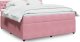 vidaXL Łóżko kontynentalne z materacem, różowe, 180x200 cm, aksamit 1