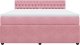 vidaXL Łóżko kontynentalne z materacem, różowe, 180x200 cm, aksamit 6