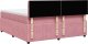 vidaXL Łóżko kontynentalne z materacem, różowe, 180x200 cm, aksamit 8