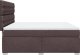 vidaXL Łóżko kontynentalne z materacem, brązowe, tkanina, 180x200 cm 9