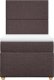 vidaXL Łóżko kontynentalne z materacem, brązowe, tkanina, 90x200 cm 4