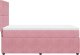 vidaXL Łóżko kontynentalne z materacem, różowe, aksamit, 90x190 cm 5