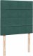 vidaXL Łóżko kontynentalne z materacem, zielone, aksamit, 90x190 cm 7