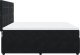 vidaXL Łóżko kontynentalne z materacem, czarne, 180x200 cm, aksamit 5