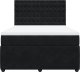 vidaXL Łóżko kontynentalne z materacem, czarne, 140x200 cm, aksamit 4