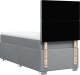 vidaXL Łóżko kontynentalne z materacem, jasnoszare, tkanina, 90x200 cm 12