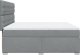 vidaXL Łóżko kontynentalne z materacem, jasnoszare, tkanina, 180x200cm 11