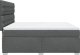 vidaXL Łóżko kontynentalne z materacem, ciemnoszara tkanina 180x200 cm 11