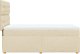 vidaXL Łóżko kontynentalne z materacem, kremowe, tkanina, 90x200 cm 7