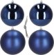 Springos Bombki choinkowe 4 szt. ozdoby świąteczne zawieszki 12 cm granatowe UNIWERSALNY 1