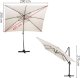Springos Parasol ogrodowy 440 cm z pokrowcem duży na wysięgniku na balkon, taras ecru UNIWERSALNY 25