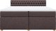 vidaXL vidaXL Łóżko kontynentalne z materacem, brązowe, tkanina, 200x200 cm 6