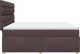 vidaXL Łóżko kontynentalne z materacem, brązowe, tkanina, 200x200 cm 5