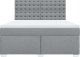 vidaXL vidaXL Łóżko kontynentalne z materacem, jasnoszare, tkanina, 180x200cm 6