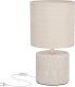 Lampka biurkowa Candellux Dina lampa biurkowa stołowa beżowa 41-24404 2