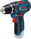 Bosch Professional Cordless screwdriver BOSCH Professional GSR 12V-15, 2 batteries 12V, 2.0 Ah, set of 10 accessories, 1