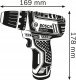 Bosch Professional Cordless screwdriver BOSCH Professional GSR 12V-15, 2 batteries 12V, 2.0 Ah, set of 10 accessories, 3