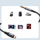 Kabel USB Joyroom USB-C - mini Jack 3.5 mm 1.2 m Czarny (6956116773786) 11