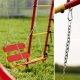 Huśtawka Małpiszon Huśtawka łańcuchowa z oparciem dla dzieci Kometa czerwony 3