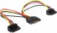 Kabel zasilający Gembird Rozdzielacz zasilania kątowy SATA - 2xSATA 15 cm 1