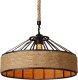 Lampa wisząca Hedo Lampa sufitowa z liny konopnej na oryginalnej jutowej linie - średnica 50 cm 1