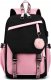 PLECAK SZKOLNY TORNISTER DLA DZIEWCZYNKI MŁODZIEŻOWY WIELOKOMOROWY RÓŻOWY 4