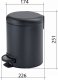 Kosz na śmieci Gedy POTTY PEDAL BIN 3 LT MATT BLACK 1