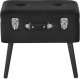 Beliani Stołek ze schowkiem welurowy czarny MALLARD 3