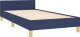 vidaXL vidaXL Rama łóżka z zagłówkiem, niebieska, 90x190 cm, obita tkaniną 5