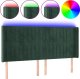 vidaXL Zagłówek do łóżka z LED, ciemnozielony 163x16x118/128cm aksamit 2