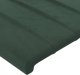 vidaXL Zagłówek do łóżka z LED, ciemnozielony 163x16x118/128cm aksamit 6