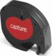 Capture 12mm x 4m Black on White 1
