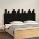 vidaXL vidaXL Wezgłowie łóżka, czarne, 166x3x80 cm, lite drewno sosnowe 1