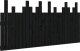 vidaXL vidaXL Wezgłowie łóżka, czarne, 166x3x80 cm, lite drewno sosnowe 2