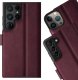 Surazo Skórzany pokrowiec na smartfon RFID Portfel z Klapką Premium - Burgund - TPU Czarne Apple iPhone 14 Pro 5