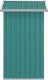 vidaXL vidaXL Szopa ogrodowa, zielona, 126x97,5x177 cm, stal galwanizowana 5