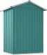 vidaXL vidaXL Szopa ogrodowa, zielona, 126x97,5x177 cm, stal galwanizowana 6