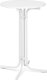 Royal Catering Stół stolik barowy okrągły wysoki składany śr. 70 cm wys. 110 cm biały Stół stolik barowy okrągły wysoki składany śr. 70 cm wys. 110 cm biały 2