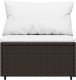 vidaXL 4-cz. zestaw wypoczynkowy do ogrodu, poduszki, brąz, polirattan 7