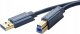 Kabel USB Clicktronic USB-A - USB-B 0.5 m Niebieski (RB70090) 1