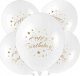 Teka Balony ze złotym nadrukiem Happy Birthday 5szt 3