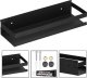 Springos Półka łazienkowa pod prysznic 30x10 cm ze stali nierdzewnej czarna UNIWERSALNY 9